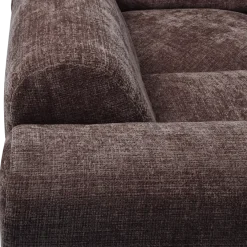 Woood CLOUD hoekbank links geweven chenille warm bruin