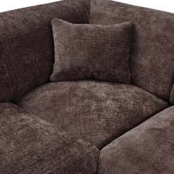 Woood CLOUD hoekbank links geweven chenille warm bruin