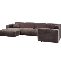 Woood CLOUD hoekbank rechts geweven chenille warm bruin