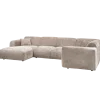 Woood CLOUD hoekbank rechts geweven chenille naturel