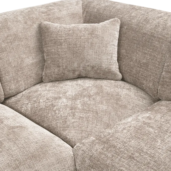 Woood CLOUD hoekbank rechts geweven chenille naturel