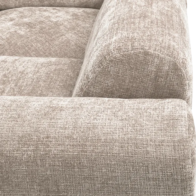 Woood CLOUD hoekbank rechts geweven chenille naturel