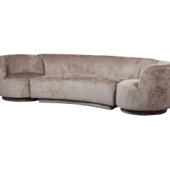 Woood Combi-popular: bankje + fauteuils taupe