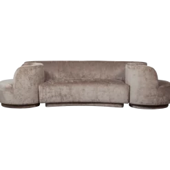 Woood Combi-popular: bankje + fauteuils taupe