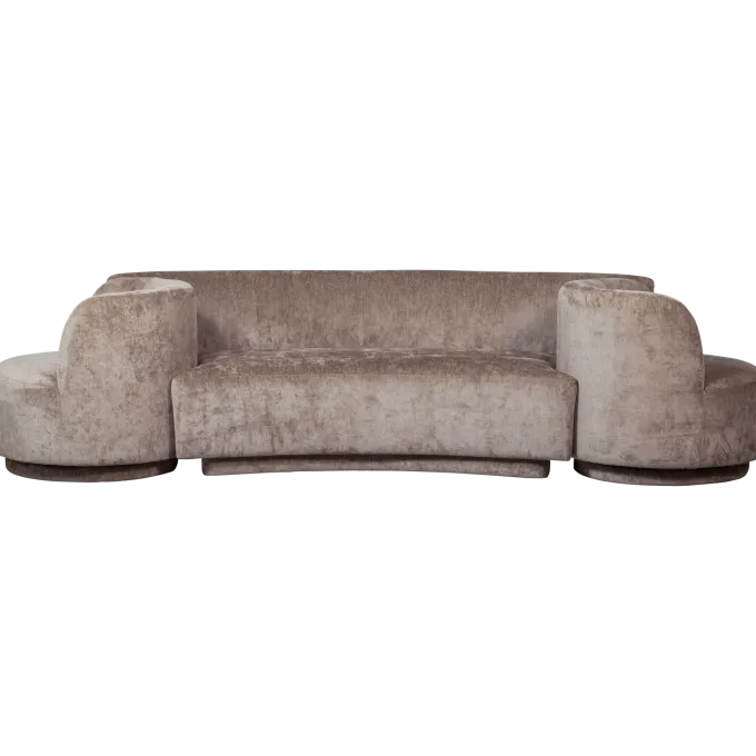 Woood Combi-popular: bankje + fauteuils taupe