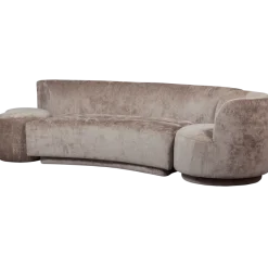 Woood Combi-popular: bankje + fauteuil + poef taupe