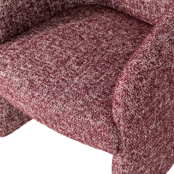 Woood Cordo Eetkamerstoel Met Wielen Melange Bordeauxrood [fsc]