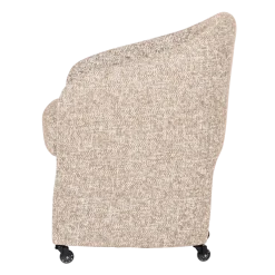 Woood Cordo Eetkamerstoel Met Wielen Melange Naturel [fsc]