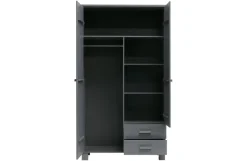 Woood Dennis Kast Met Laden Grenen Steel Grey Geborsteld [fsc]