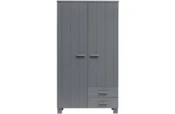 Woood Dennis Kast Met Laden Grenen Steel Grey Geborsteld [fsc]