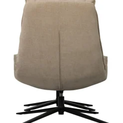 Woood Draaifauteuil Kube met hocker naturel