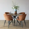Woood Eetkamerstoel Luse Velvet Oranje - Set van 2 [fsc]