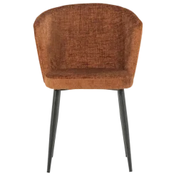 Woood Eetkamerstoel Luse Velvet Oranje - Set van 2 [fsc]
