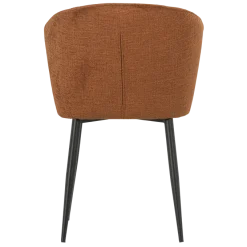 Woood Eetkamerstoel Luse Velvet Oranje - Set van 2 [fsc]