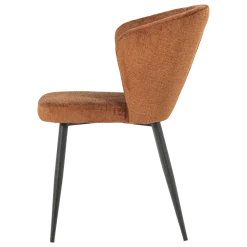 Woood Eetkamerstoel Luse Velvet Oranje - Set van 2 [fsc]