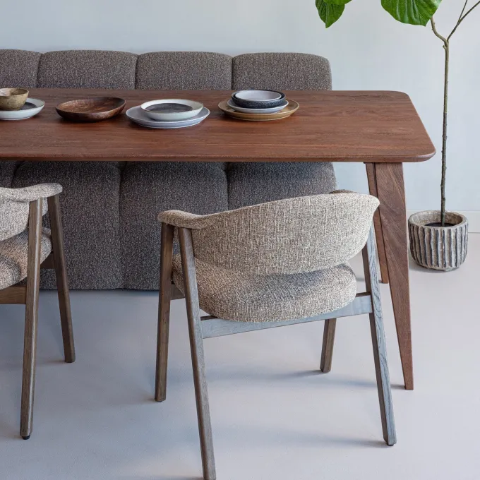 Woood Eettafel Rubo 220 x 95 cm mangohout bruin