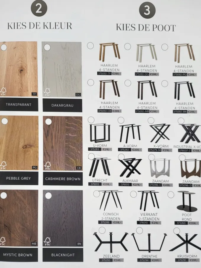 Woood Eettafel Tablo Rechthoekig met vele mogelijkheden