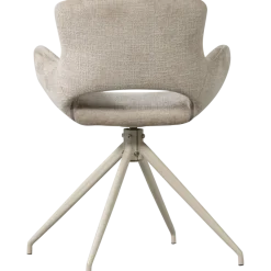 Woood Eliva eetkamerstoel structure velvet zand - set van 2