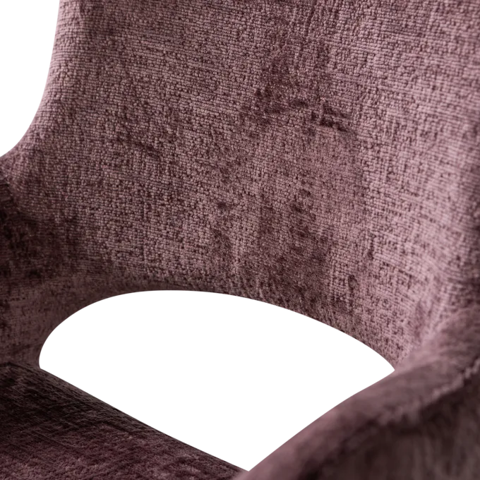 Woood Eliva eetkamerstoel structure velvet paars - set van 2