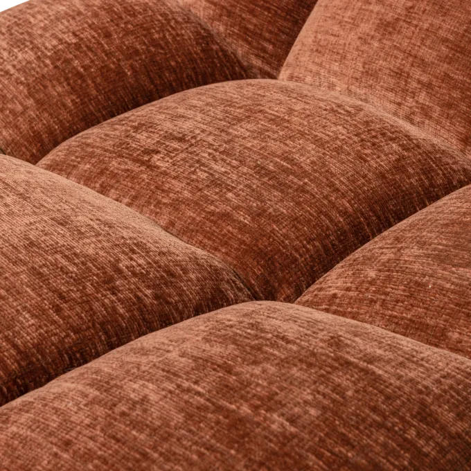 Woood Elvi Draaifauteuil Chenille Structuur Roestbruin