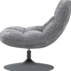 Woood Elvi Draaifauteuil Chenille Structuur Lichtgrijs