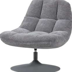 Woood Elvi Draaifauteuil Chenille Structuur Lichtgrijs