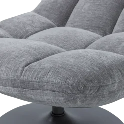 Woood Elvi Draaifauteuil Chenille Structuur Lichtgrijs