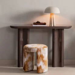 Woood Evara Sidetable Hout Hoogglans Donkerbruin [fsc]