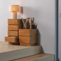 Woood Fejo Ladekast/Nachtkastje 2 Lades Mdf Bruin [fsc]