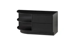 Woood Finca Tv Meubel Rond Links 78 Cm Grenen Zwart [fsc]