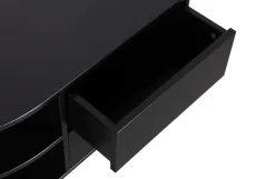 Woood Finca Tv Meubel Rond Links 78 Cm Grenen Zwart [fsc]