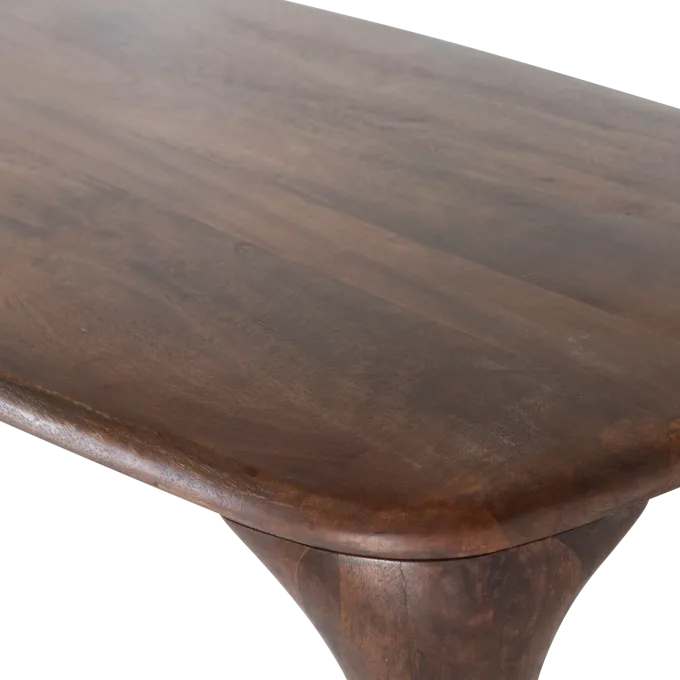 Woood Fiore Eettafel Mango Hout Donkerbruin 190x95 Cm