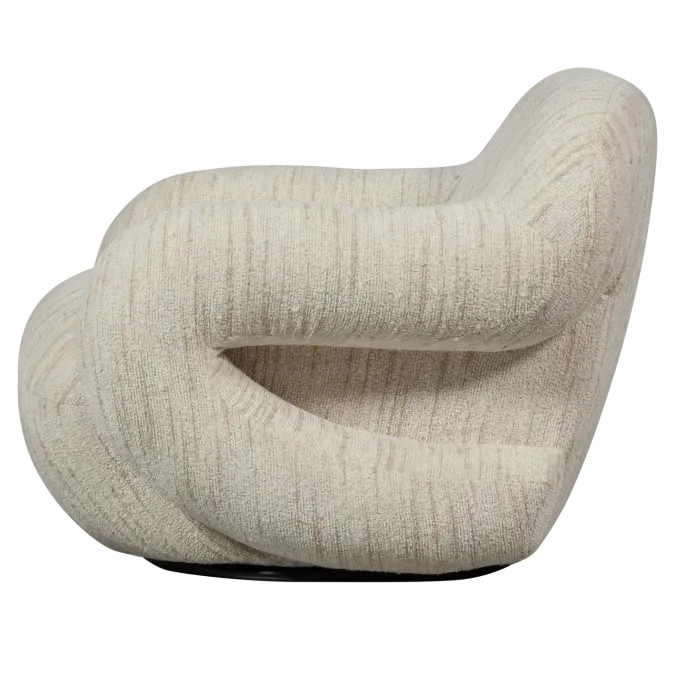 Woood Folke fauteuil chenille naturel melange