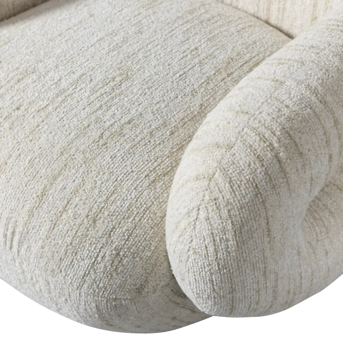 Woood Folke fauteuil chenille naturel melange