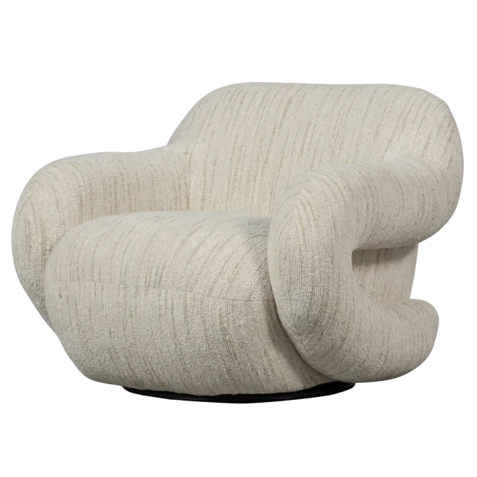 Woood Folke fauteuil chenille naturel melange