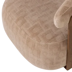 Woood Foon Fauteuil 3d Structuurstof Zand [fsc]