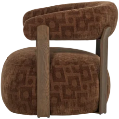 Woood Foon Fauteuil 3d Structuurstof Bruin [fsc]
