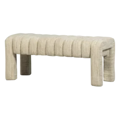 Woood Frex Gestoffeerd Bankje Boucle Naturel [fsc]