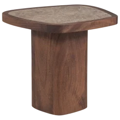 Woood Granu Bijzettafel Marmer/Mangohout Bruin [FSC]