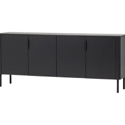 Woood Gunnar Dressoir 200 Cm Grenen Matzwart [fsc]