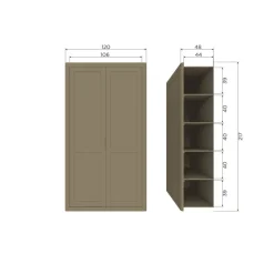 Woood Gunnar opbergkast grenen mud [fsc]