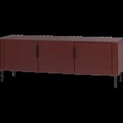 Woood Gunnar tv meubel 154 cm grenen bordeauxrood [fsc]