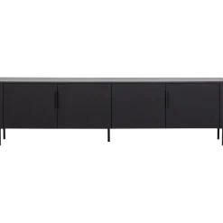 Woood Gunnar tv meubel 200 cm grenen matzwart [fsc]
