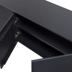 Woood Gunnar tv meubel 200 cm grenen matzwart [fsc]