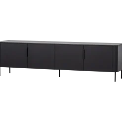 Woood Gunnar tv meubel 200 cm grenen matzwart [fsc]
