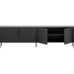 Woood Gunnar tv meubel 200 cm grenen matzwart [fsc]