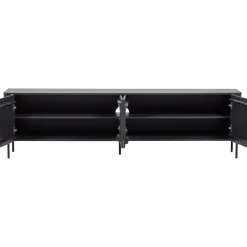Woood Gunnar tv meubel 200 cm grenen matzwart [fsc]