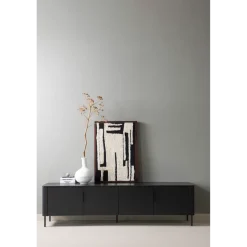 Woood Gunnar tv meubel 200 cm grenen matzwart [fsc]