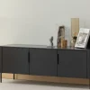 Woood Gunnar tv meubel 154 cm grenen matzwart [fsc]