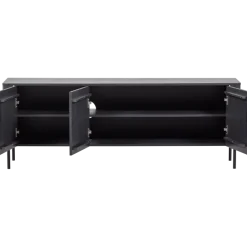 Woood Gunnar tv meubel 154 cm grenen matzwart [fsc]